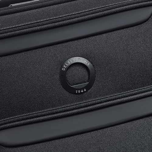 DELSEY PARIS Sky Max 3.0 Carry-On 21 Inch, Lightweight Softside Expandable Luggage, Spinner Wheels, Soft Touch Handle, Onyx Black