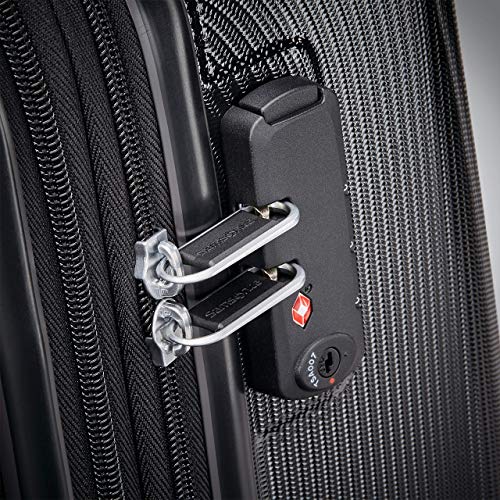 Samsonite Winfield 3 DLX Hardside Expandable Luggage with Spinners, Black, Carry-On 20-Inch