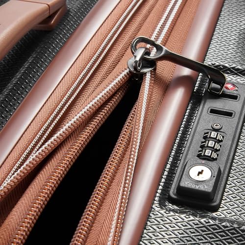 DELSEY PARIS Carrousel Hardside Expandable Luggage with Spinner Wheels, Black, Carry-on 21 Inch