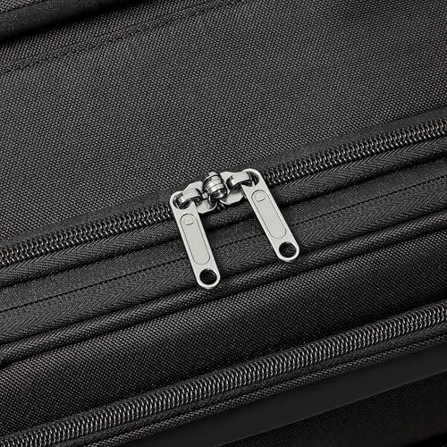 DELSEY PARIS Sky Max 3.0 Carry-On 21 Inch, Lightweight Softside Expandable Luggage, Spinner Wheels, Soft Touch Handle, Onyx Black