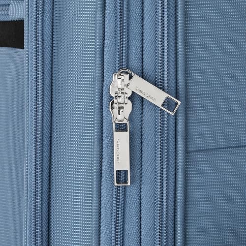 Samsonite Carry-On Soft-Sided Expandable 21-Inch Element Suitcase: Airline Approved for Most Major Airlines, Durable, 360° Spinner Wheels, Adjustable Handle, 2 Front & Side Pocket- CAPTAINS BLUE